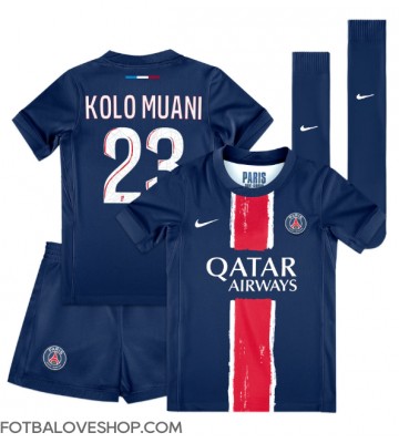 Paris Saint-Germain Randal Kolo Muani #23 Dětské Domácí Dres 2024-25 Krátký Rukáv (+ trenýrky)